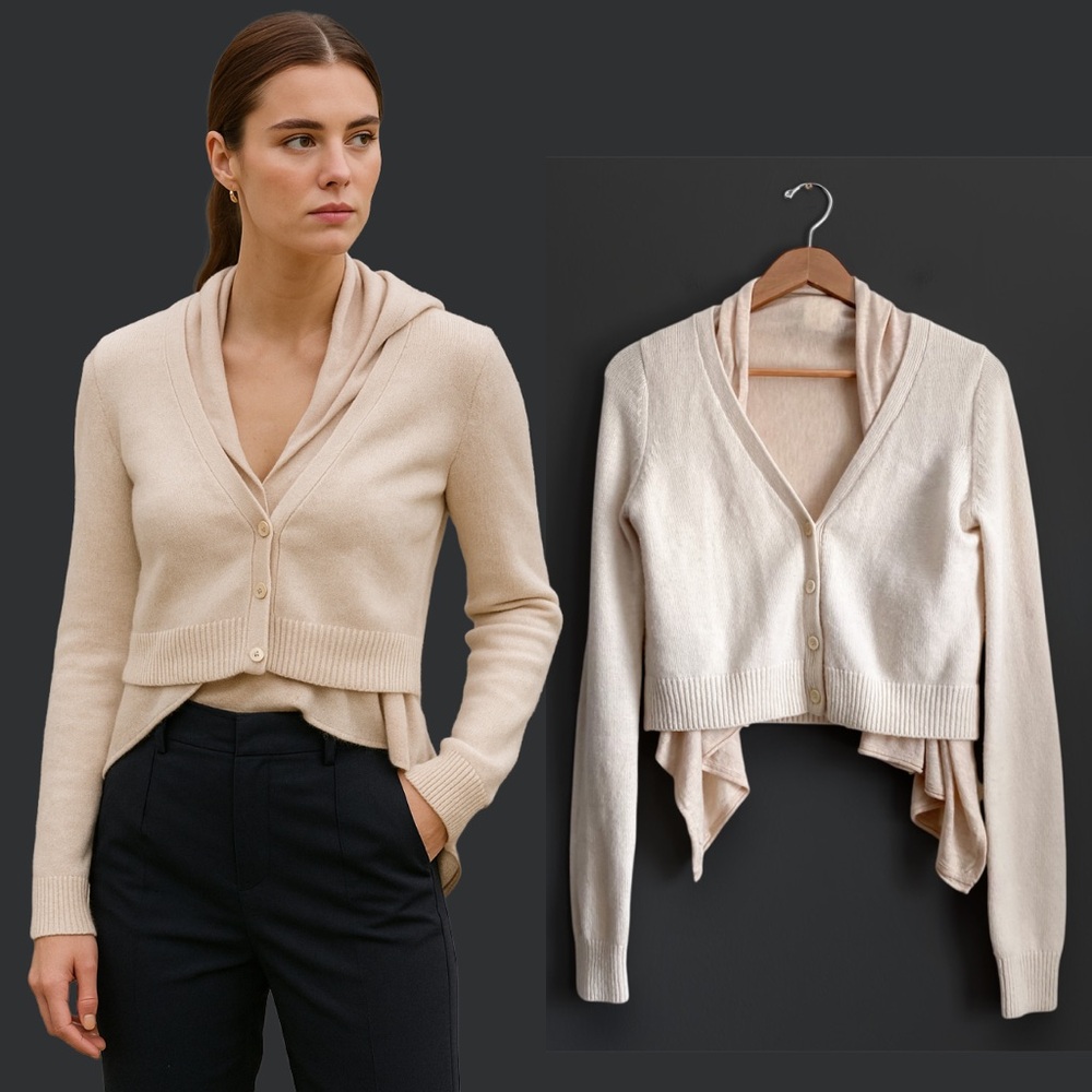 BCBGMaxAzria Cream Cardigan Sweater